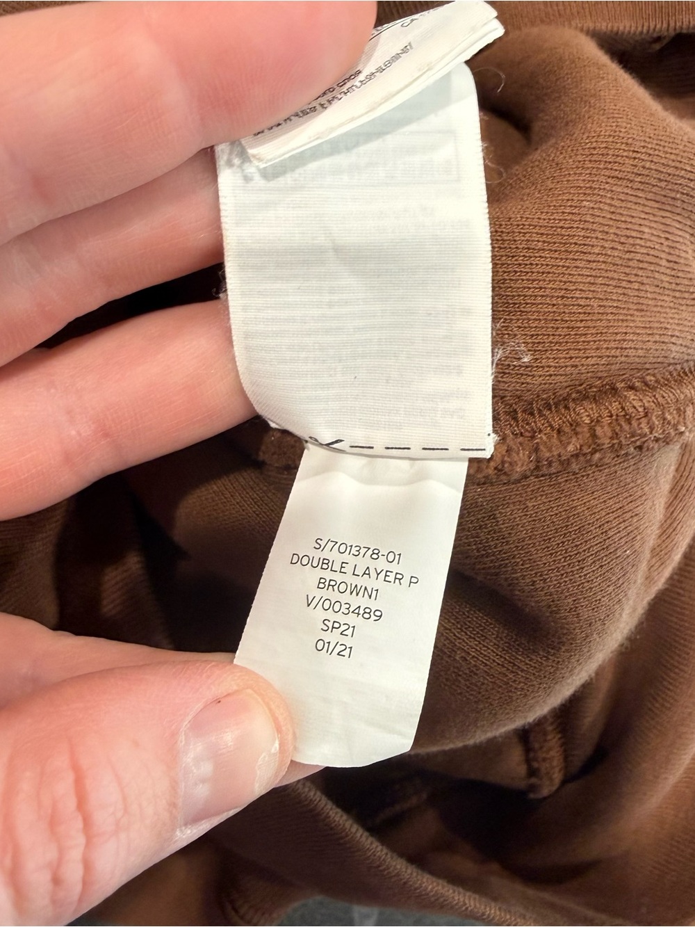 Yeezy double layer perfect hoodie sweatshirt size large kids 10/11 brown - Picture 5 of 6